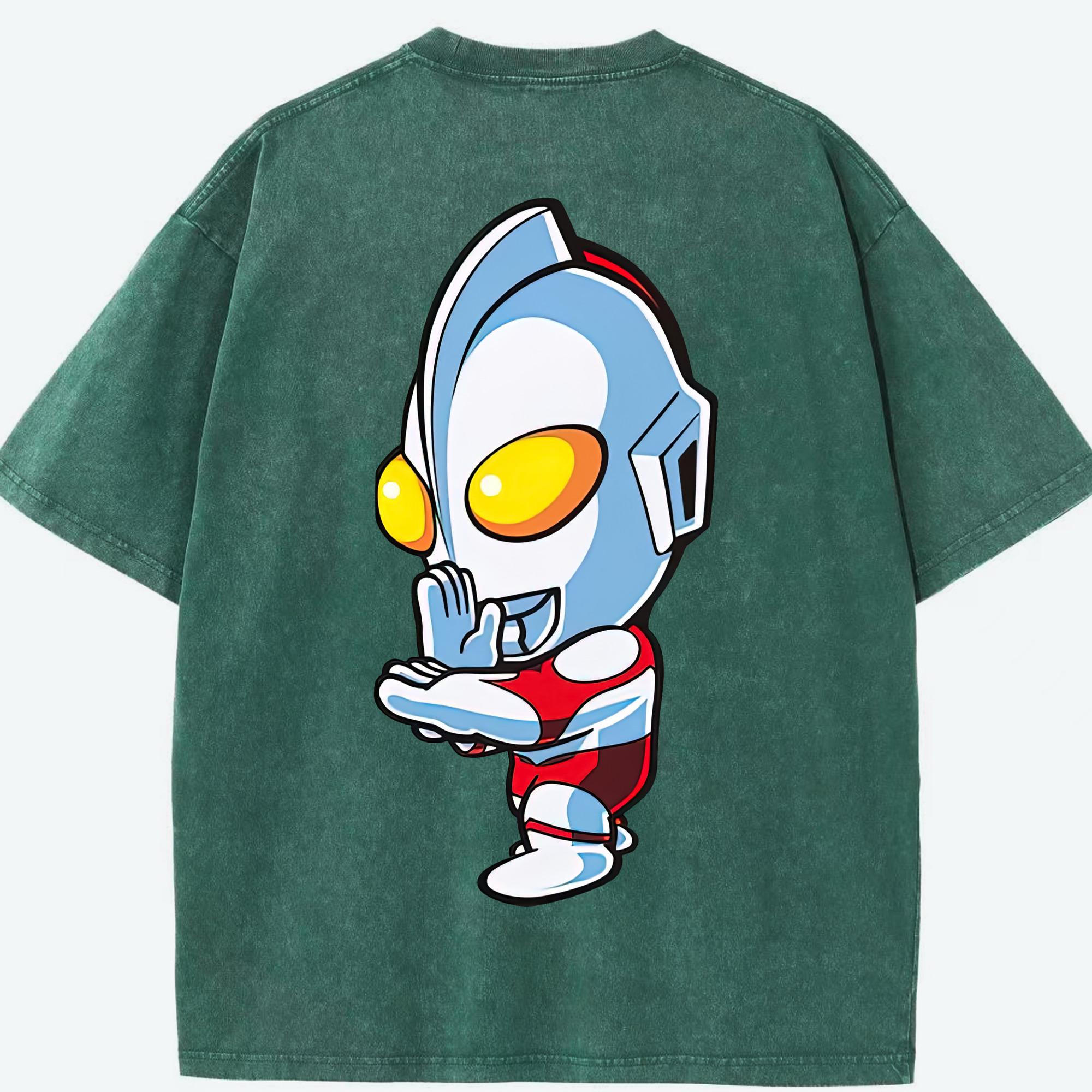 （画像用） ウルトラマン Ultraman 綿100% ヴィンテージ風 半袖Tシャツ（背面プリント）